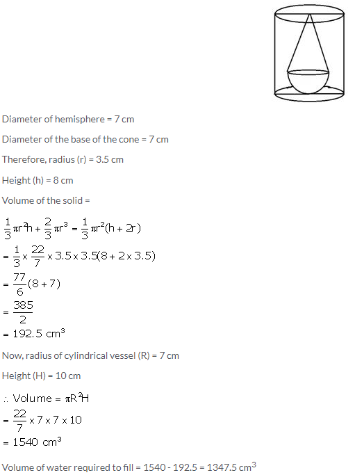 Selina Concise Mathematics Class 10 ICSE Solutions Cylinder, Cone and Sphere image - 150